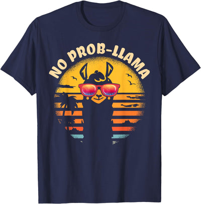 Retro No Prob-Llama & Alpaca Lover Gifts Retro NO Prob-Llama Gift - Vintage Llama Alpaca T-Shirt