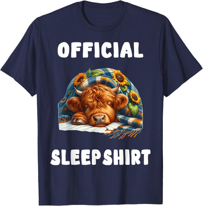 Highland Cow Official Sleepshirt Pajamas Nightgown T-Shirt