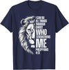 Philippians 4:13 Christian Jesus Lion Father Dad Christian Verse Lion Philippians 4:13 I Can Do All Things T-Shirt - Navy Blue