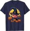 Pig Halloween Costumes Spooky Pig Witch Halloween T-Shirt - Navy Blue