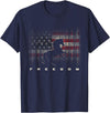 BASBO American Flag Horseback Riding Apparel - Horse T-Shirt - Straight - Navy Blue