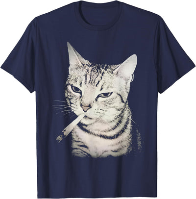 Vintage Smoking cat Meme T-Shirt