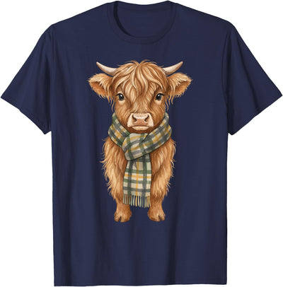 Cozy Fall Autumn Highland Cow T-Shirt