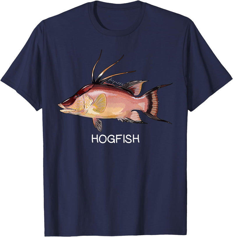 Hogfish Gift Co. Hogfish Saltwater Game Fish T-Shirt - Navy Blue