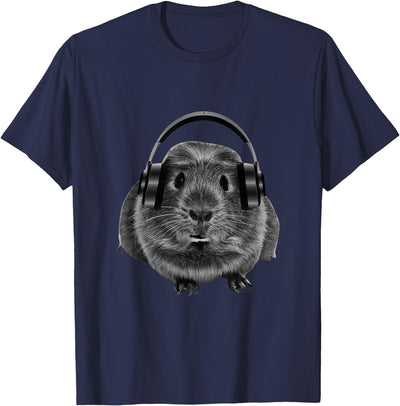 Funny Guinea Pig Graphic Headphones T-Shirt