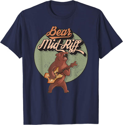 ' Bear Mid-Riff ' funny novelty pun on bare midriff vintage T-Shirt