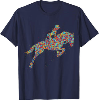 Cute Horse Owner Gifts Horses Girls Women Rider Horse T-Shirt - Navy Blue