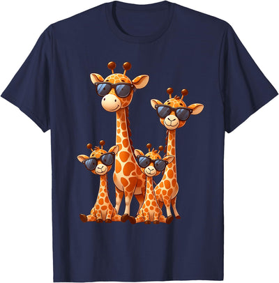 Giraffe Family Sunglasses Safari Zoo Animal Lover Giraffes T-Shirt