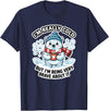Polar Bear Brave But Cold Animal Humor Co Funny I'm Really Cold But Being Very Brave Polar Bear T-Shirt - Navy Blue