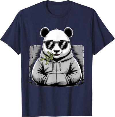Panda with Sunglasses Graphic Motif Animal Funny Panda Bear T-Shirt