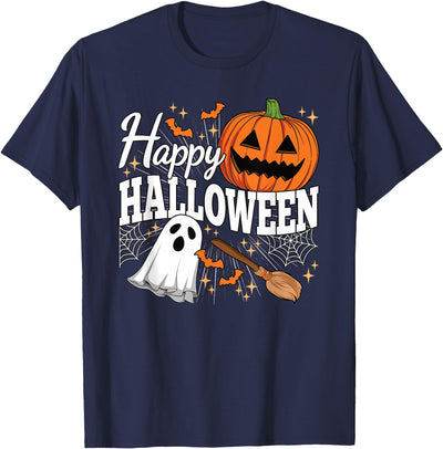 BALARI Happy Halloween Ghost Scary Pumpkin Men Women Kids T-Shirt