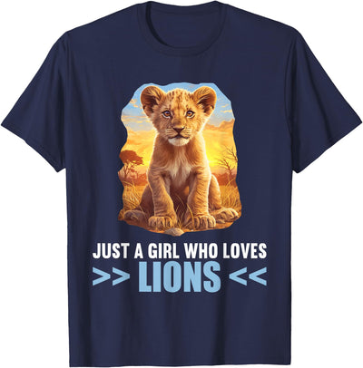 Just a Girl who loves Lions Lion T-Shirt