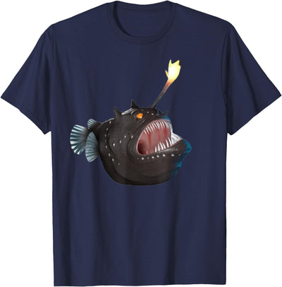 realistic Anglerfish Creatures Deep Sea Monster Angler Fish T-Shirt