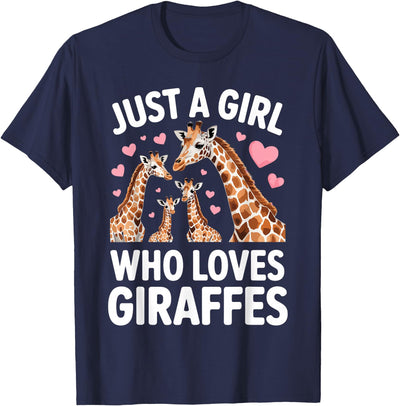 Funny Giraffe Design for Women Girls Safari Giraffe Lovers T-Shirt
