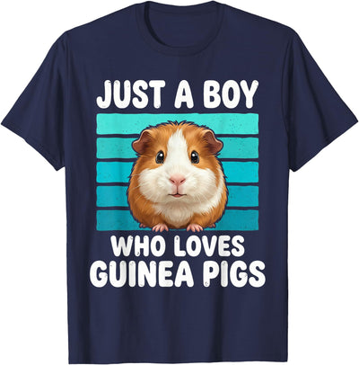 Just a Boy Who Loves Guinea Pig Funny Kids Boys T-Shirt