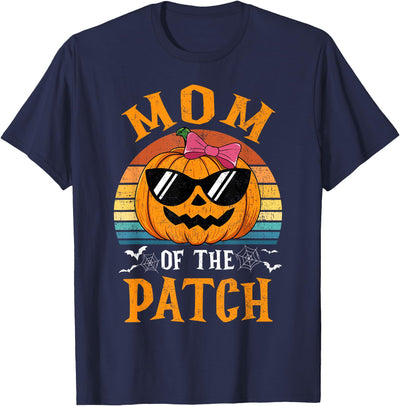 Halloween Pumpkin Patch Family Group Matching Pumpkin Mom Of The Patch Halloween Costume Family T-Shirt