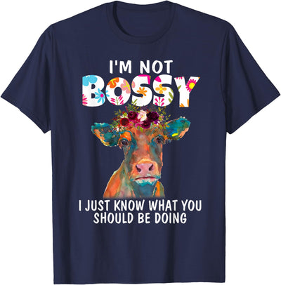 Funny Heifer Cow Lover Hme Cute Heifer Flowers Women Funny I T-Shirt