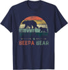 Beepa Bear Father's Day T-Shirt Vintage Beepa Bear Wildling Father's Day T-Shirt - Navy Blue