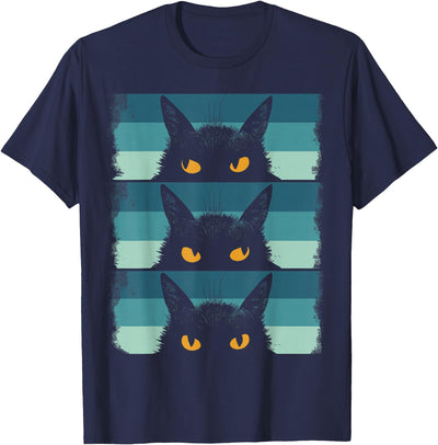 CATS ARE WEIRDOS Cat Lover, Grumpy Black Kitten, Cat Mom, Cat Dad T-Shirt