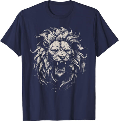 Lion Roar Head Art face for Lovers Lions King African Animal T-Shirt