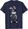 Armed Bunny Easter Military Rabbit Graphic for Men T-Shirt in Navy Blue
