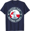 Greenland Defense Front Polar Bear Retro Tees Greenland Guard Polar Bear Spear Arctic Emblem T-Shirt - Navy Blue