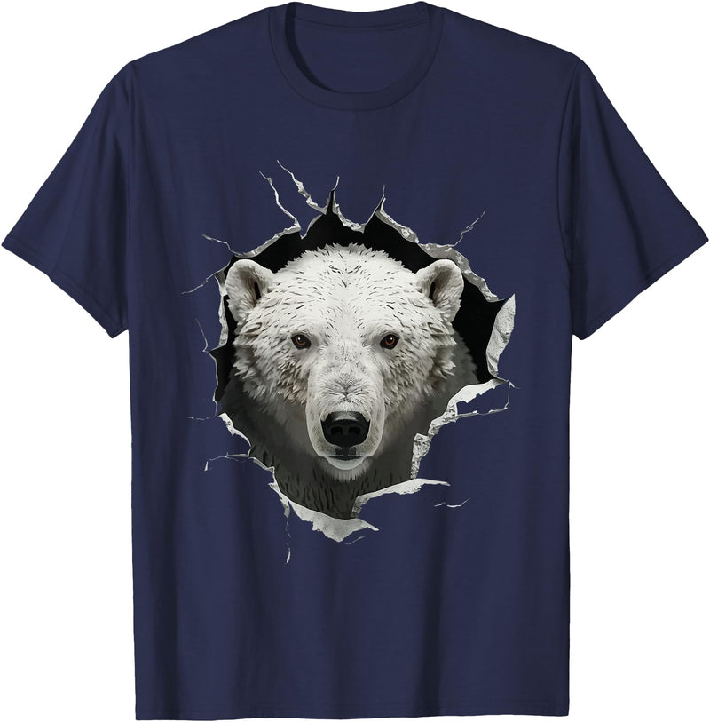 Funny Polar Bear Design Polar Bear T-Shirt - Navy Blue