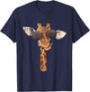 Giraffe Quotes Sunglasses Giraffe T-Shirt - Navy Blue