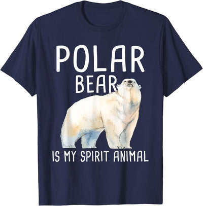 Funny Polar Bear Shirts Polar Bear is My Ghost Animal - Wildlife Lover Zookeeper T-Shirt