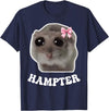 Hampter Sad Hamster Meme Hamster Lover Oddly Specific Memes T-Shirt - Navy Blue