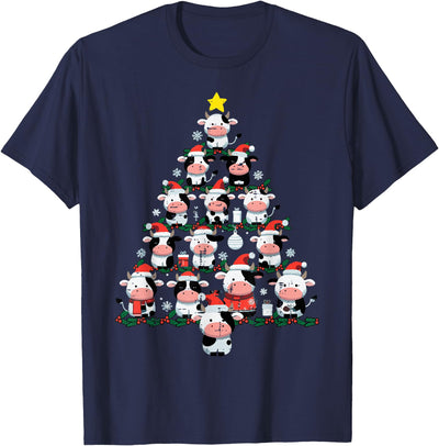 Cows Christmas Tree Xmas Farm Animal Toddler Boys Girls Kids T-Shirt