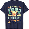 A Whole Llama Learning Going On Cute Teacher T-Shirt for Men Women - Navy Blue