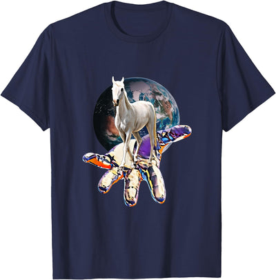 Horses Girls Women Gift Kids | Men Boys Horse Motif T-Shirt