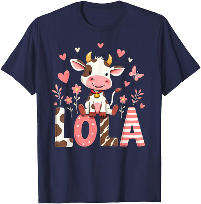 Lola Birthday Girl Dairy Calf T-Shirt