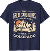 Great Sand Dunes National Park Colorado USA Retro Great Sand Dunes National Park Colorado Hike Outdoors Retro T-Shirt - Navy Blue