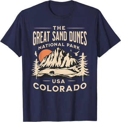 Great Sand Dunes National Park Retro Badge T-Shirt