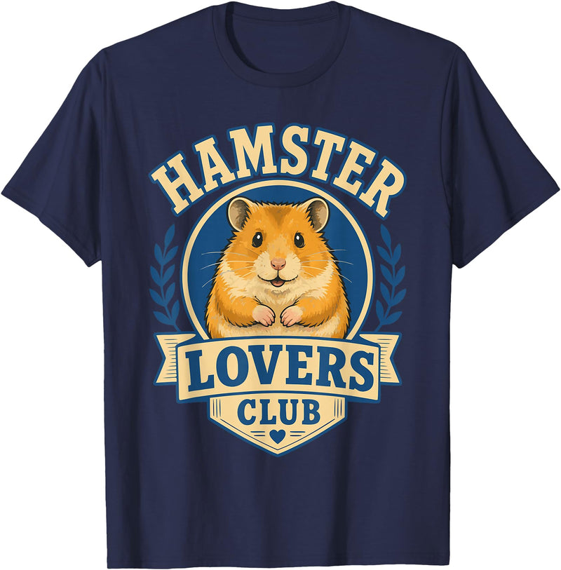 Cute Hamster Lover Owner Pet Hamster T-Shirt - Navy Blue