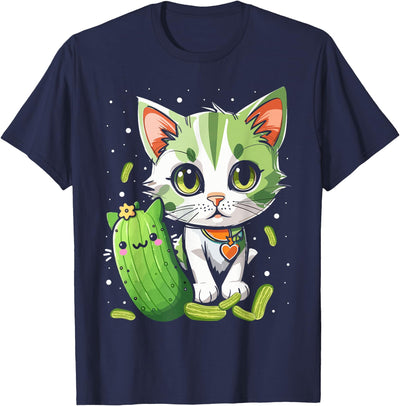 Pickle Cat Lover Gift Co. Funny Kittens vs Gherkin Pickle Cat Mom Lady T-Shirt