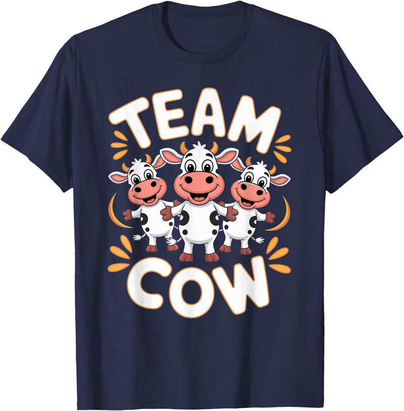 Cow Design for Cow Lovers Team Cow Stuff | Cow Costume | Farm Product Products for Cow T-Shirt - Navy Blue