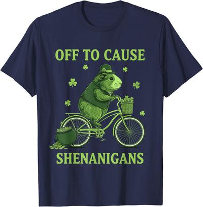 Off to Cause Shenanigans Guinea Pig St Patricks Day T-Shirt