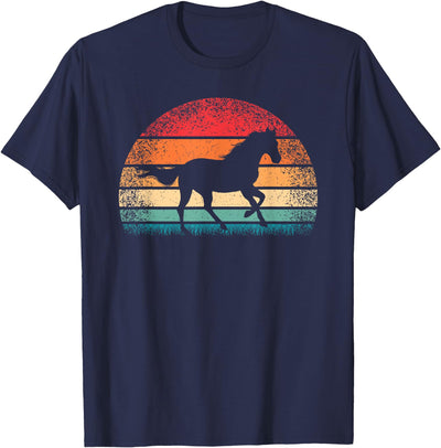 KATYLIN Retro Horse Lover Horseback Riding Cowgirl Western Men Women T-Shirt