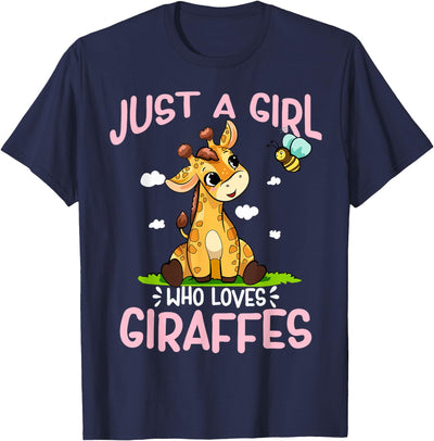 Just A Girl Who Loves Giraffes Cute Baby Giraffe T-Shirt
