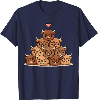 Cute Anime Kawaii Highland Cow T-Shirt
