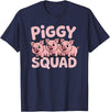 Piggy Squad - Matching Outfit Pig Lover Design T-Shirt - Navy Blue