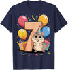 Hamster 7th birthday boy girl 7 years old seventh Hamster T-Shirt - Navy Blue