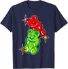 Urban Empyre Gummy Bear Candy Red Green T-Shirt - Navy Blue