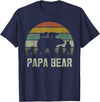 Bear Cubs Family Matching Gifts & Shirts Clothing Funny Papa Bear Shirts, Cub 5 Kids Fathers Day Grandpa T-Shirt - Navy Blue
