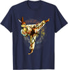 Karate Rabbit Easter Bunny T-Shirt in Navy Blue