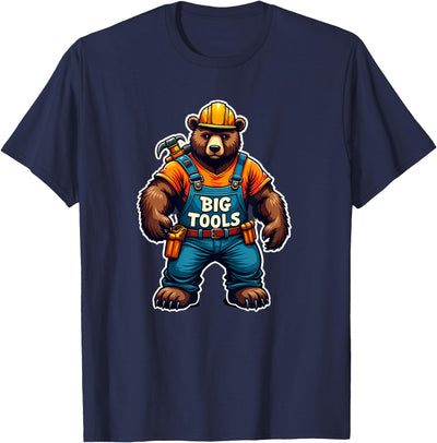 I Love Muscle Bear Funny Gay Big Tools LGBTQ Pride Vintage T-Shirt