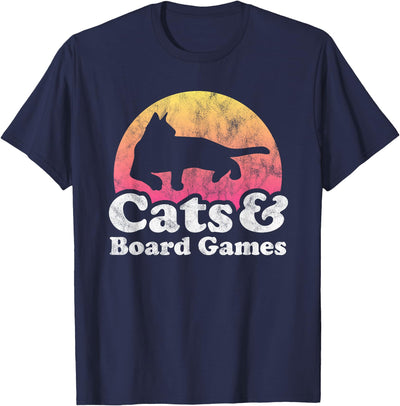 Cats and Board Games Apparel Co Cats and Board Games Men's or Women's Cat and Board Game T-Shirt